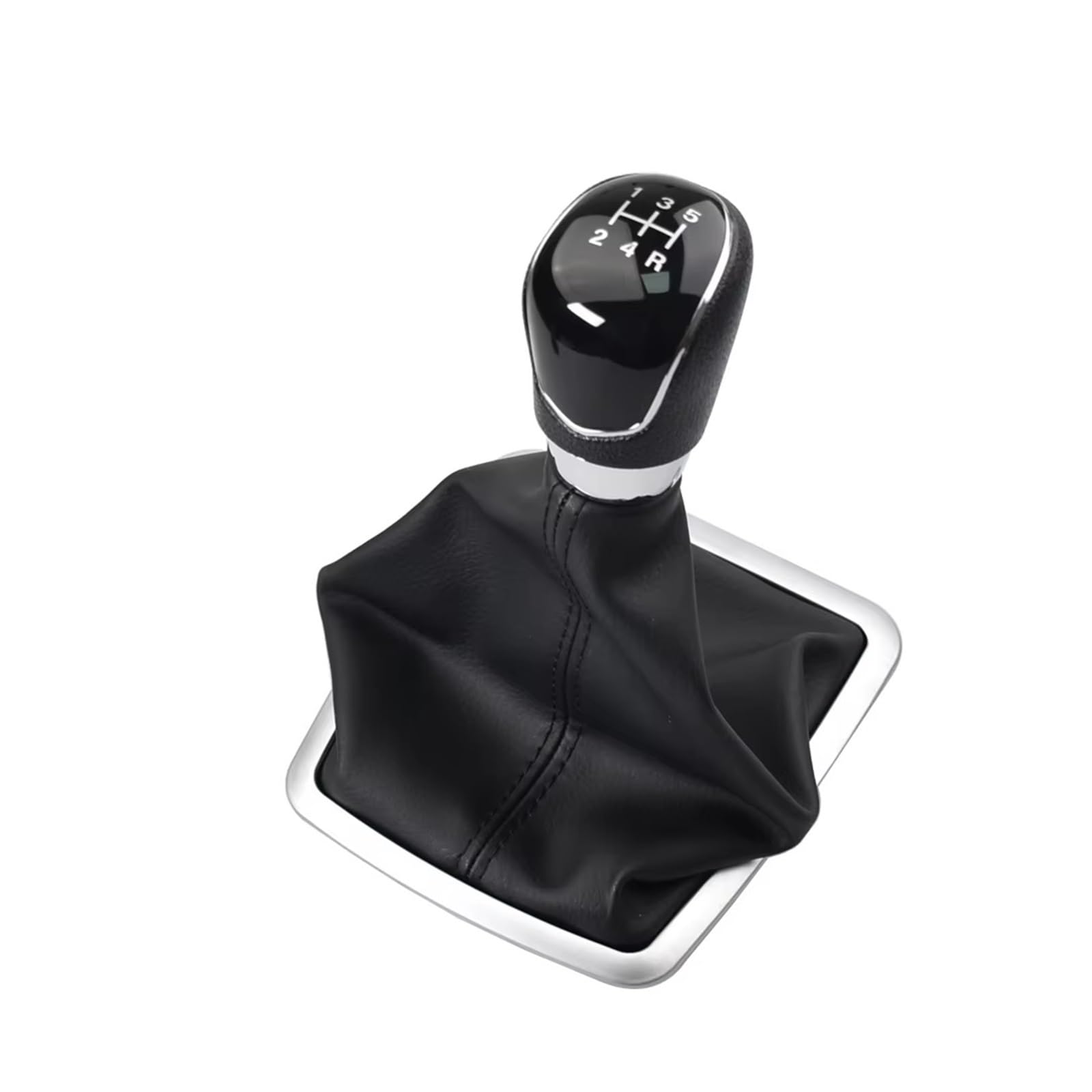 Ppxbfd Black 5 Speed Shift Gear Lever Knob For Focus 2 Mk2 Fl Mk3 Mk4 Mk7 For Galaxy For Mondeo For C-Max 5 6 Speed Gear Shift Knob Stick Shifter Lever Gaitor Boot Cover Car Shift Gear Knob Handle(Black 5 Speed)