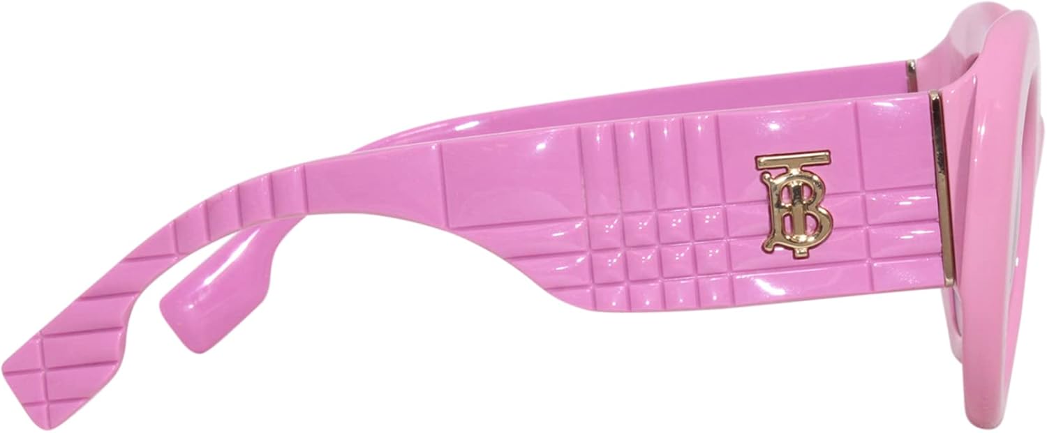 BURBERRY BE 4370U 40295M Pink Plastic Round Sunglasses Rose Gray Gradient Lens