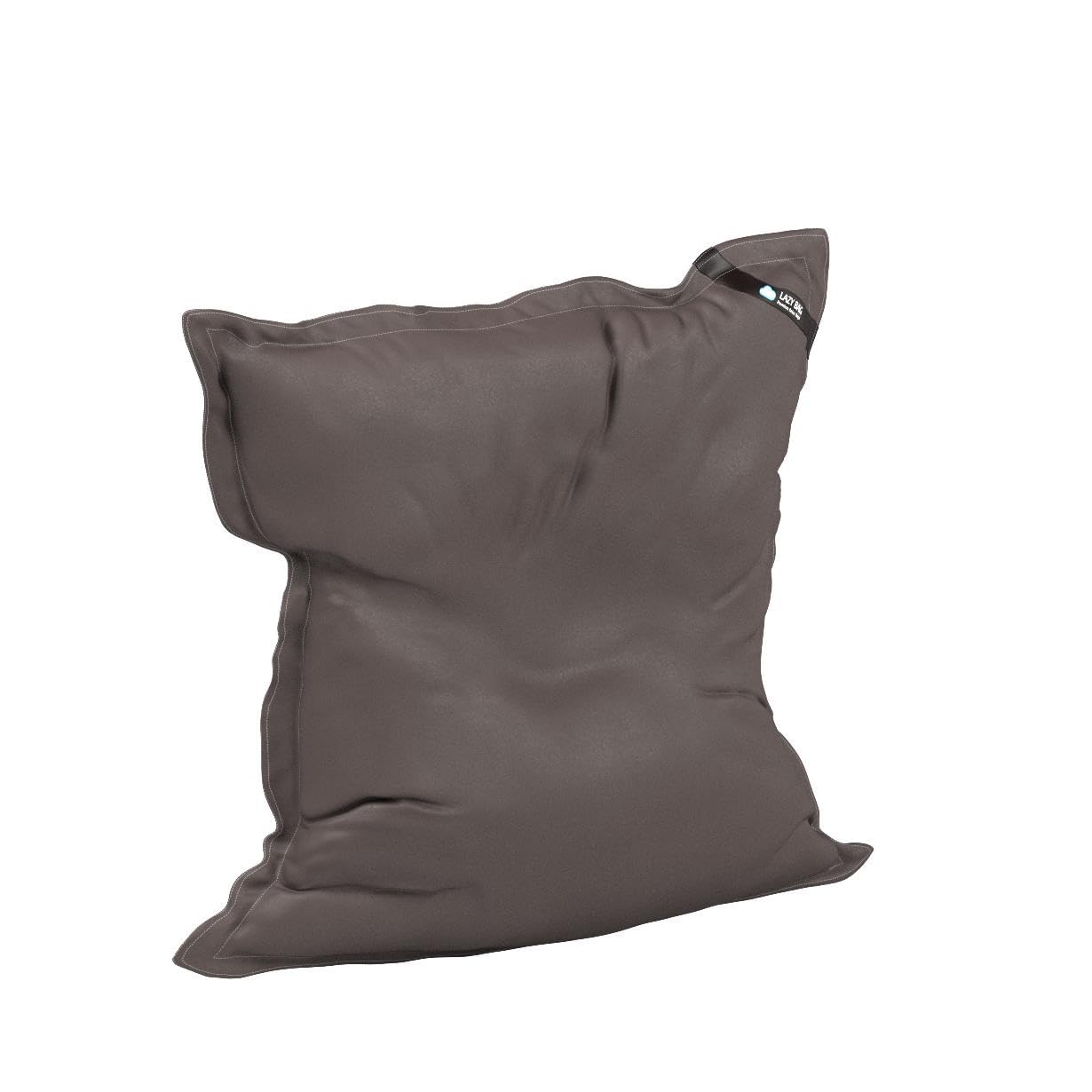 LAZY BAG® Pouf Géant XXL 180x140 cm - Bean Bag Extérieur (Nylon, Gris) | Nylon imperméable, double couture, housse lavable - intérieur & extérieur, salon, balcon, jardin