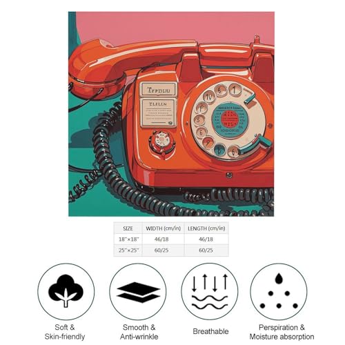 25"x25" Breathable Head Scarf England UK Retro London Telephones Printed Headscarf Lightweight Square Scarf Women Scarves Bandanas Neckerchief2