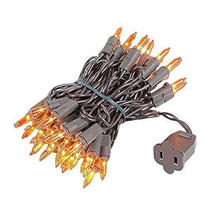   Novelty-Lights-50-Light-Amber-Christmas-Mini-String-Light-Set-Brown-Wire-IndoorOutdoor-UL-Listed-11-Long