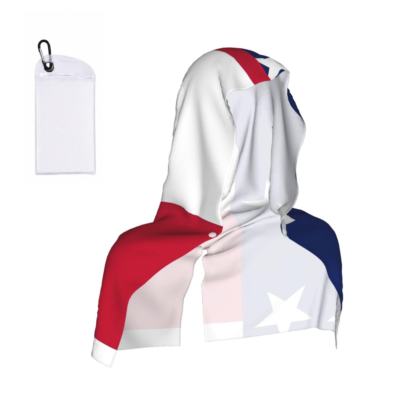 DUWAA Texas State Flag Print Cooling Hooded Sports Towel, 30×60cm Quick Drying Summer Cool Head Wrap For Neck And Face