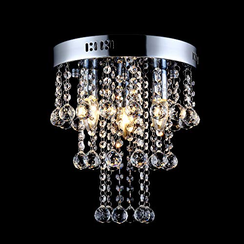 Lightess Lampadario Cristallo Moderno Lampada da