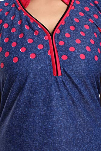 Image of Fabme Women's Satin Floor Length Night Dress Nighty