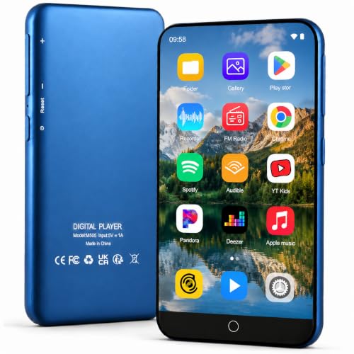 Image of MP3 Player with Bluetooth and WiFi, ZAQE 80GB Storage & Android OS, 4 inch Touch Screen, FM Radio, Kids MP3 & MP4 Player with Spotify Google Play Store, Portable Media Player (Black)