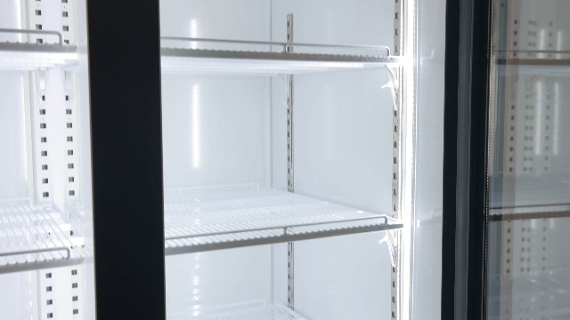 Image of Commercial Beverage Display Refrigerator Fridge, Two Glass Door Merchandiser Drink Cooler with LED Light Adjustable Shelves,ETL and NSF Approval,30 Cu Ft,39.5 inch Wide(Hinge Door)