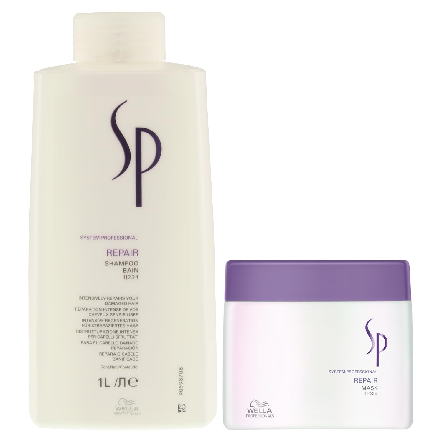 Wella SP Repair Set Shampoo + Maske Bei Stark Geschädigtem Haar-1000ml
