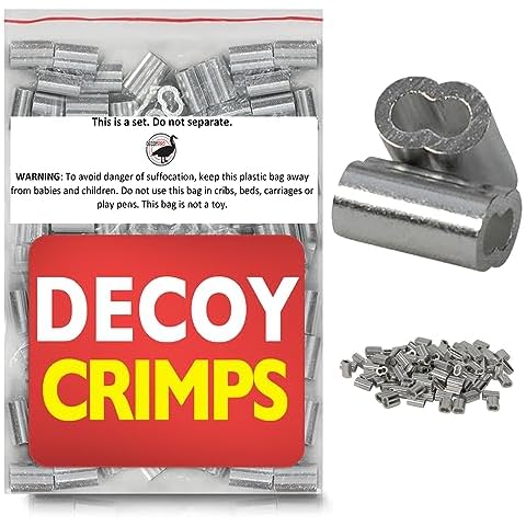 Duck Decoy Crimps, Texas Rig Decoy Line Crimps, PVC Decoy Cord Crimps, Duck Decoy Weights Crimps, Duck Decoy Strings, Texas Rigs for Duck Decoy Anchors, Decoy Rigging Crimps Cover