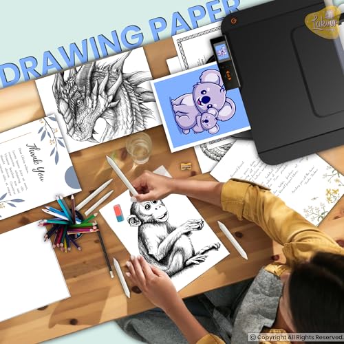 Image of Lakeer A3 White Drawing Paper - 100 GSM, 100 Sheets, Smooth Texture, Acid-Free, Ideal for Drawing, Sketching, Painting, Calligraphy, Etc.