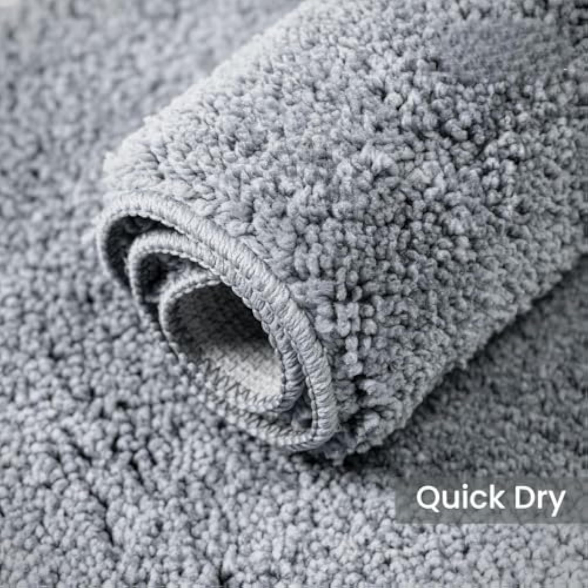 Soft Microfiber Rectangular Bath Mat, Quick Dry