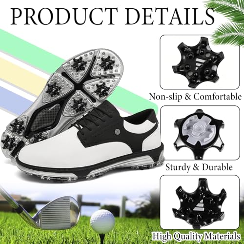 20Pcs Golf Shoe Spikes for Footjoy,Replacement Golf Shoe Studs,Black Metal Cleats Improves Grip and Comfort,Universal Spikes for Running Shoes,Easy to Install,Anti-Slip - Image 4