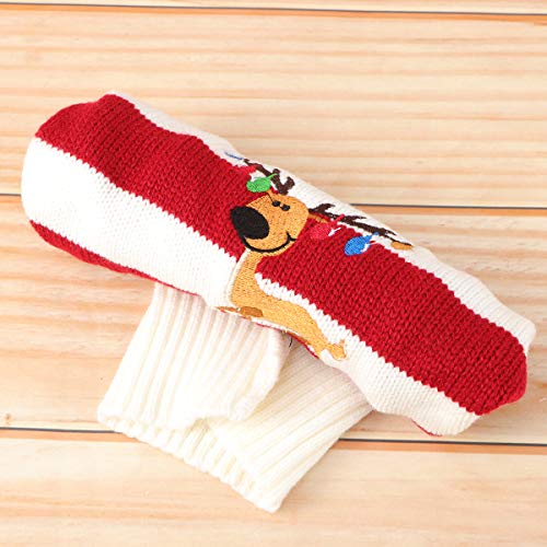 Camisola de malha para cães de estimação Vermelho para perros pequeños medianos