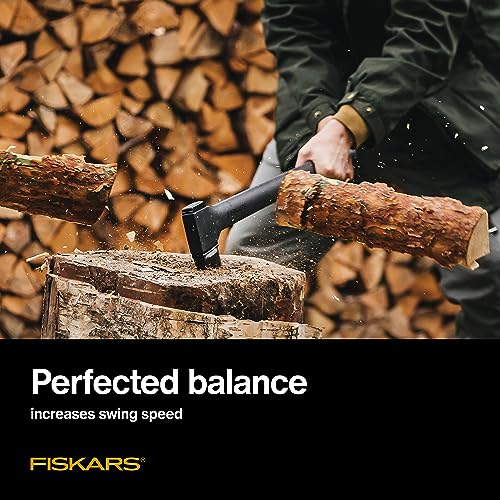 Image of Fiskars 36 inch Super Splitting Axe, Wood Splitter for Medium to Large Size Logs, with Shock-Absorbing FiberComp Handle, Lawn and Garden Tool, 6 pounds, Black