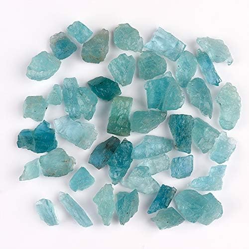Jaguar GemsJaguar Gems Natural Raw Aquamarine Crystals Gemstones Loose Jewelry Making Supplies March Birthstone Chakra Healing Crystals | Stone of Protection | Home Decor | 10-20mm | 4-6pcs |