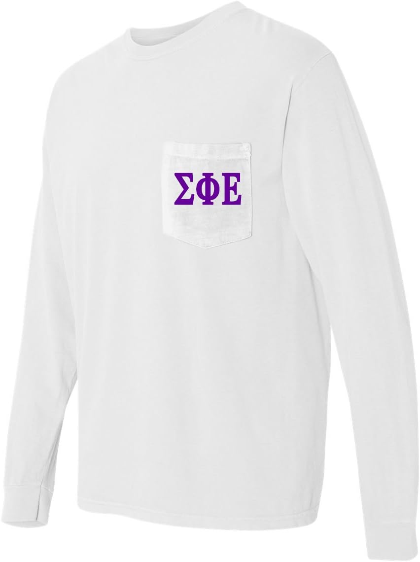 Sigma Phi Epsilon Fraternity Comfort Colors Pocket Long Sleeve Shirt