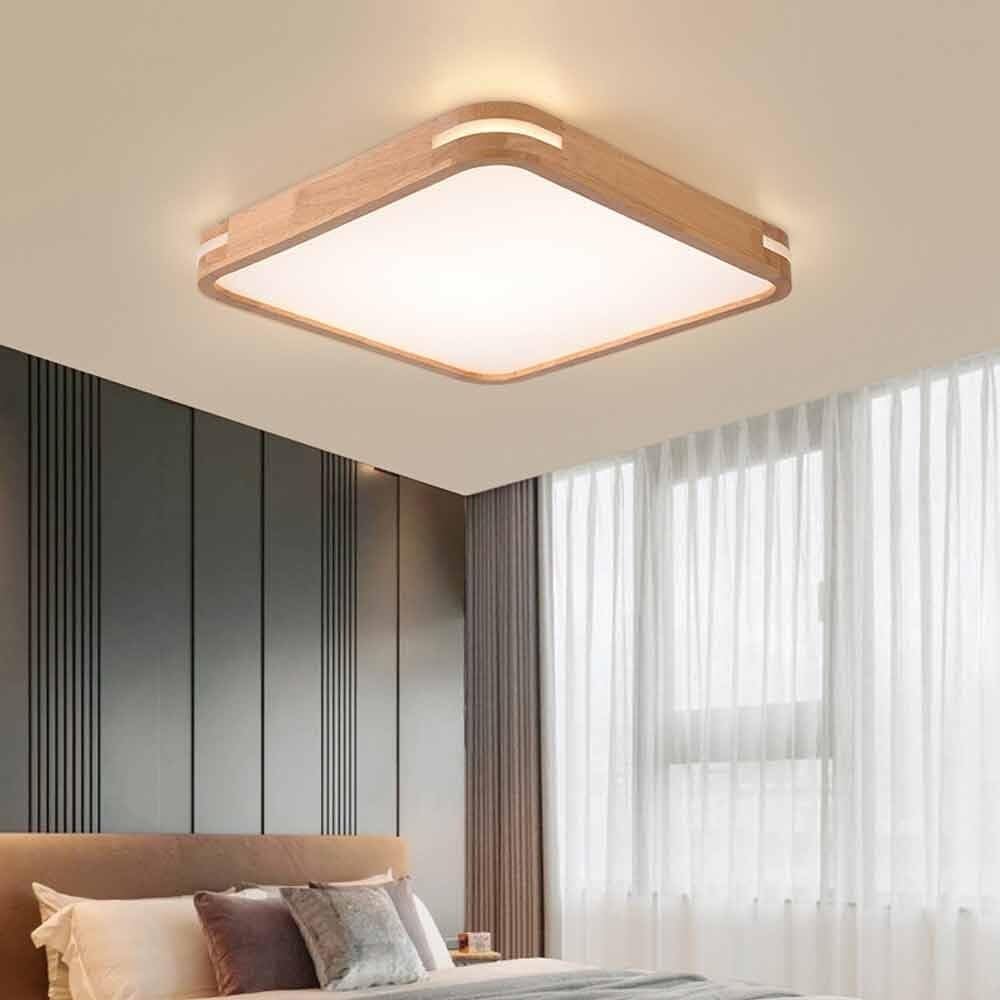 Nordic Bedroom LED Ceiling Light 3000-6000K Dimmable Saving Celing Lamp for Household Rooms Easy to Install Lighting Fixture with Remote Control for Living Room Bedroom Office Hallway(23.6in)
