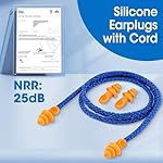 AZEN 55 Pairs Silicone Ear Plugs, Reusable Earplugs for Noise Reduction, 25dB NRR Corded Ear Plug for Sleeping Noise Cancelling, Ear Plug with String Individual Packing - Image 3