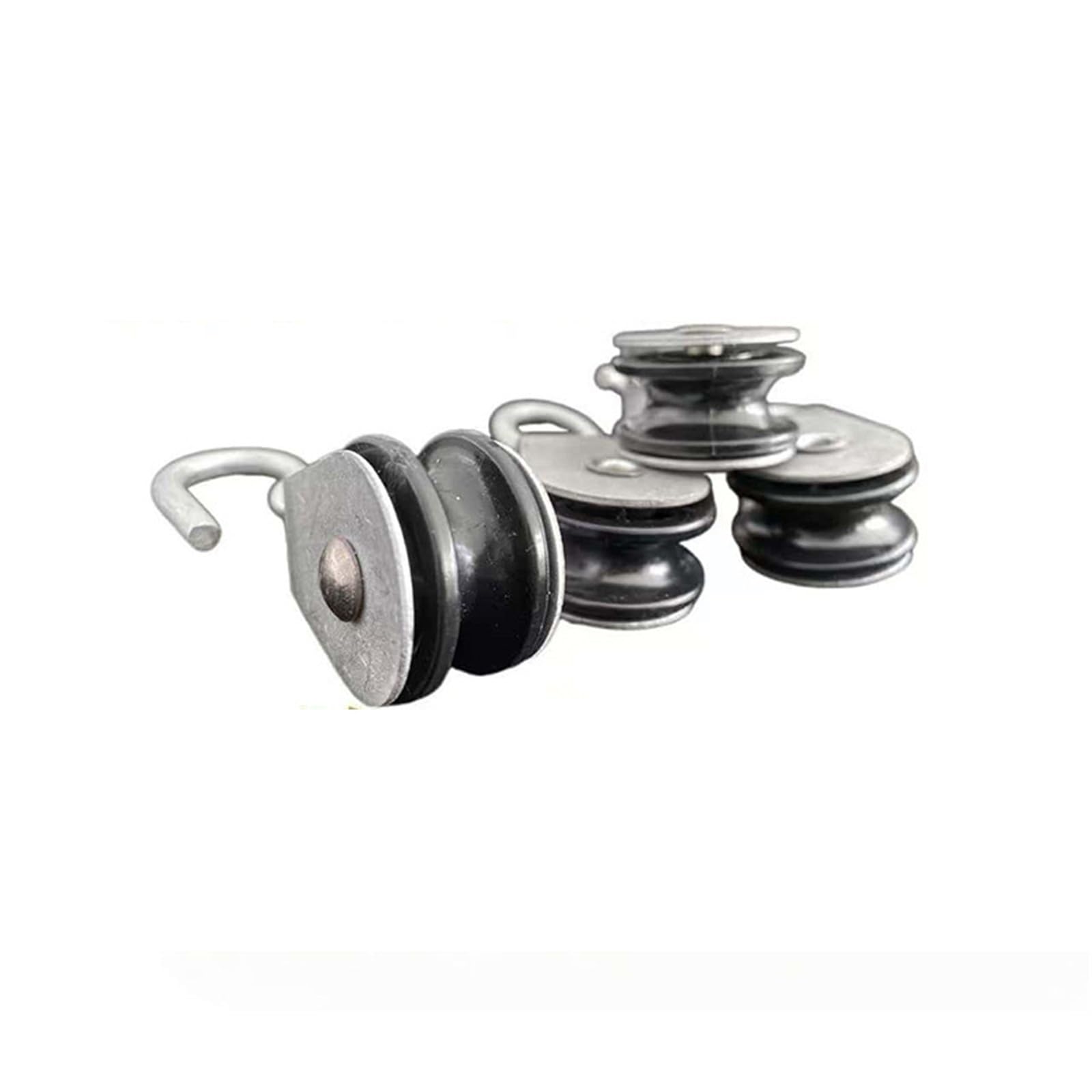 50er-Pack Seilrollen 30 mm, Hänge-Handrollen mit Haken for Gerüstbau und Bauwesen, Tragkraft 35 kg