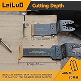5 Pcs Oscillating Tool Blades LEILUO Titanium Oscillating Multitool Blades for Hard Material Metal Nails Wood Oscillating Saw Blade fit Dewalt Rockwell Milwaukee Makita Ryobi - Image 4