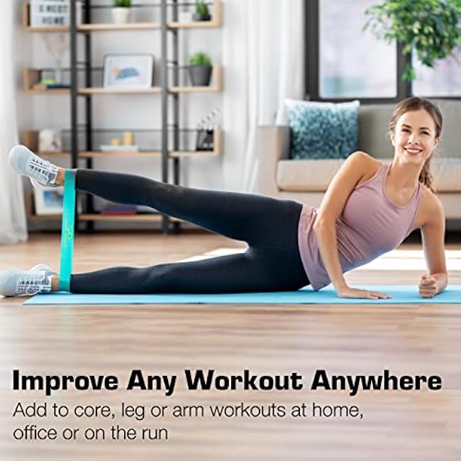 ProBody Pilates Loop Resistance Bands for Working Out, Set of 5 Exercise Bands Resistance, Workout Bands Resistance for Exercise, Small Physical Therapy Bands, 12 x 2