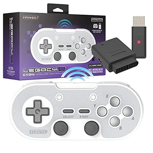 Retro-Bit Legacy16 2.4 Ghz Wireless Controller for Snes, Switch, Pc, Mac, Raspberry Pi and Steam - Grey - Nintendo Switch