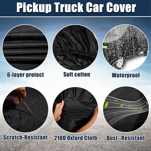 Image of uxcell Truck Car Cover for Hyundai Santa for Cruz 2021-2023 Outdoor Waterproof Sun Rain Dust Wind Snow Protection Black