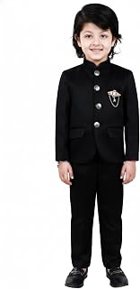 Arshia Fashions Polyester Viscose Blend Slim 2 Piece Jodhpuri Style Coat Suit with Pant & Blazor | Regular Fit Kid's Jodhp... Price In India