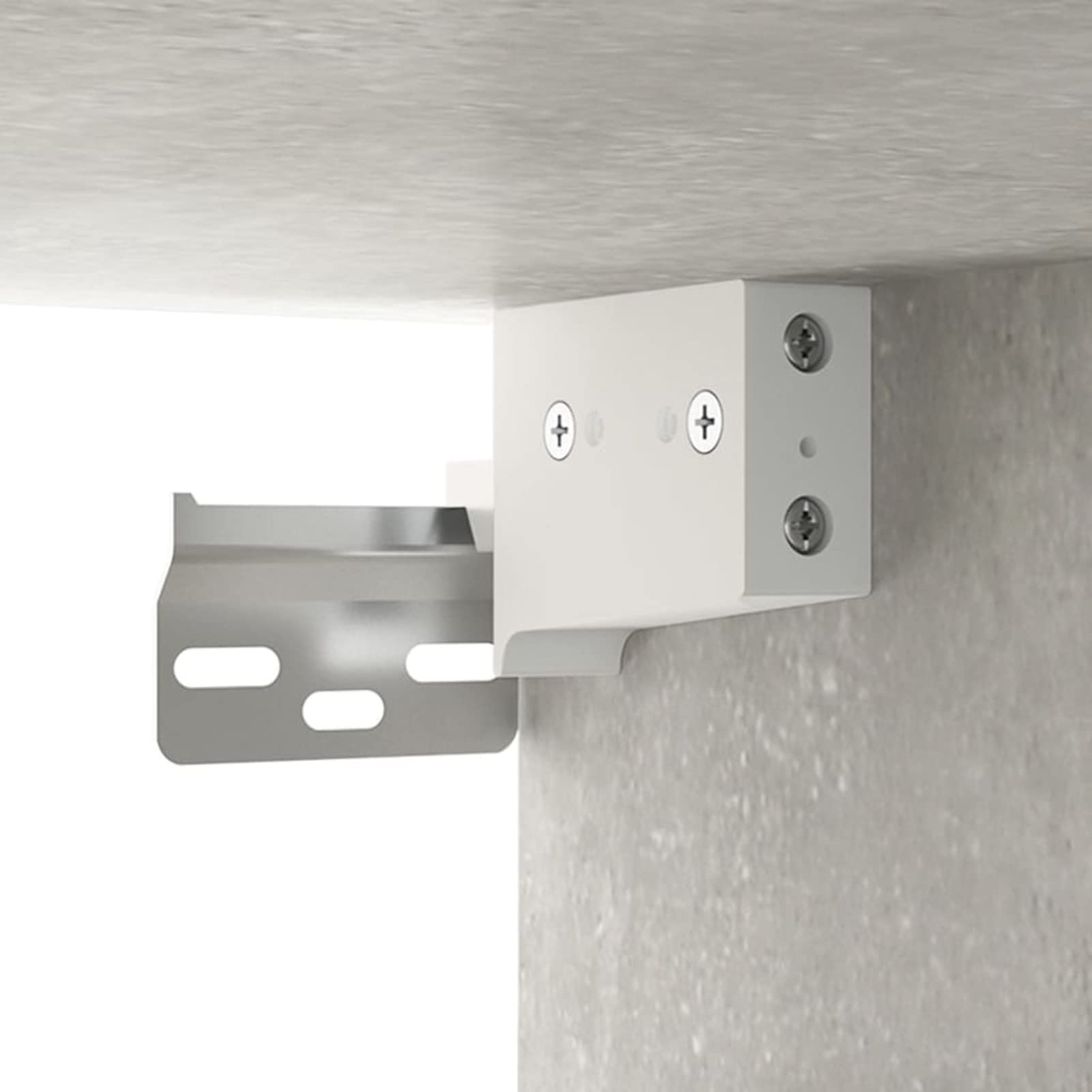 Festnight 4pz Set Mobili Porta TV, Mobile TV Sospeso, Mobile Soggiorno Moderno, Parete Attrezzata Soggiorno, in Legno Multistrato Grigio Cemento