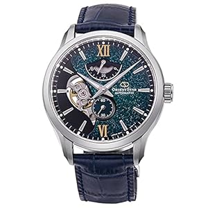 Orient Star Open Heart Automatic Blue Dial Men’s Watch RE-AV0B05E00B