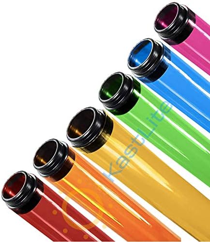 KastLite T8 Fluorescent 46-3/8" Safety Sleeves | Select Your Colors | Fits T8 Lamps Only | 1 1/4" Diameter | 6 Pack