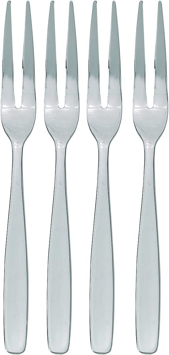 Maine Man Escargot Cocktail Appetizer Fork Set, Stainless Steel, 6-Inches, 4-Piece Set