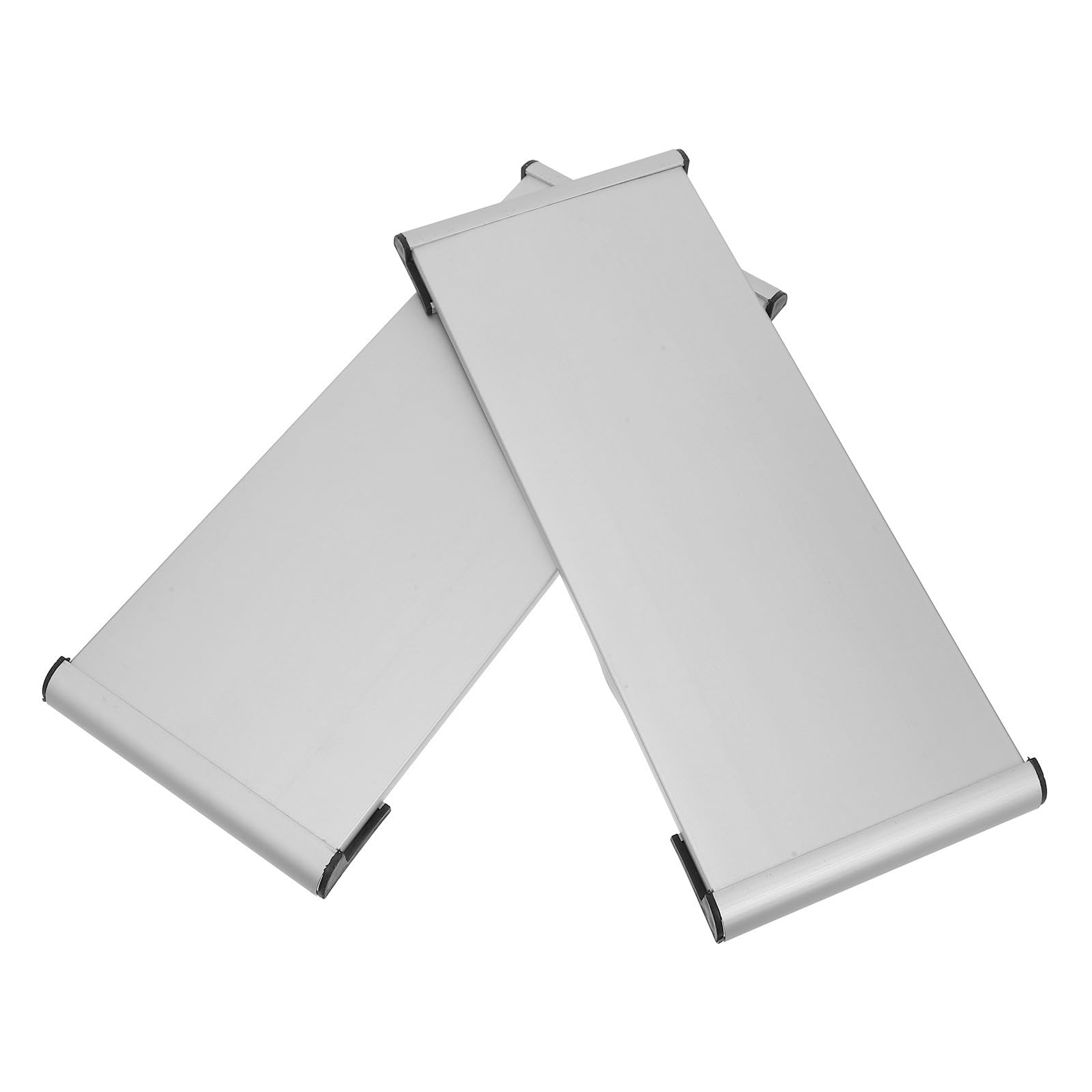 HOOTNEE 2pcs Aluminum Alloy Office Sign Holders Blank Metal Sign Plates with Hanging Function for Office and Party Use, Simple Rustic Style Door Name Plate Display