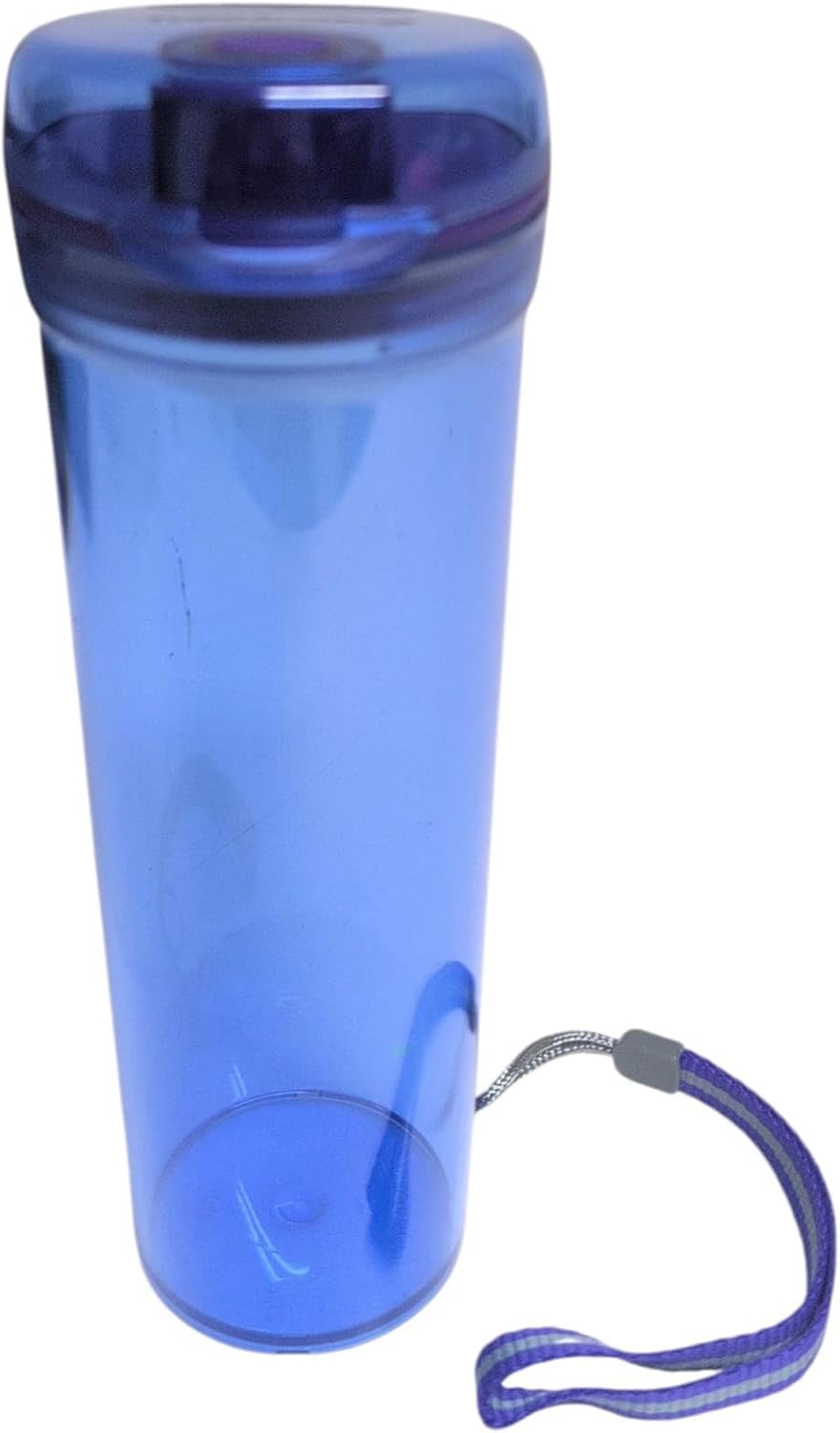 Tupperware Exclusiv Clear to Go Eco Easy Flip Top Borraccia riutilizzabile da 0 litri, blu trasparente con maniglia per il trasporto