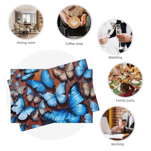 Set de table lavable imitation lin 45.7x30.5 cm résistant chaleur