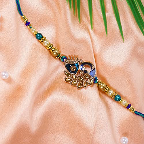 Brother Rakhi with Greeting Card | Rakhi Thread | Rakhi Gifts for Brother, Sister, Bhaiya, Bhabhi for Indian Rakhi Raksha Bandhan Festival (Set of 2) (K2K3)3