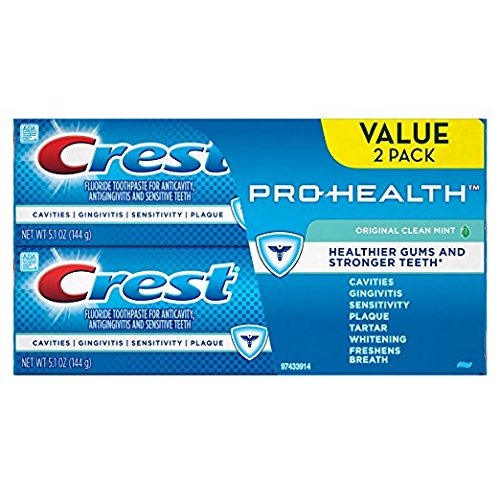 Crest Pro-Health Original Clean Toothpaste Twin Pack, Mint, 5.1 Oz