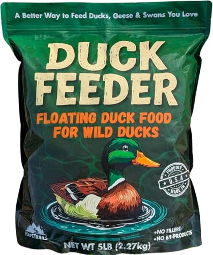 Hapetrails Duck Feeder Floating Duck Food Pellets for Pond &