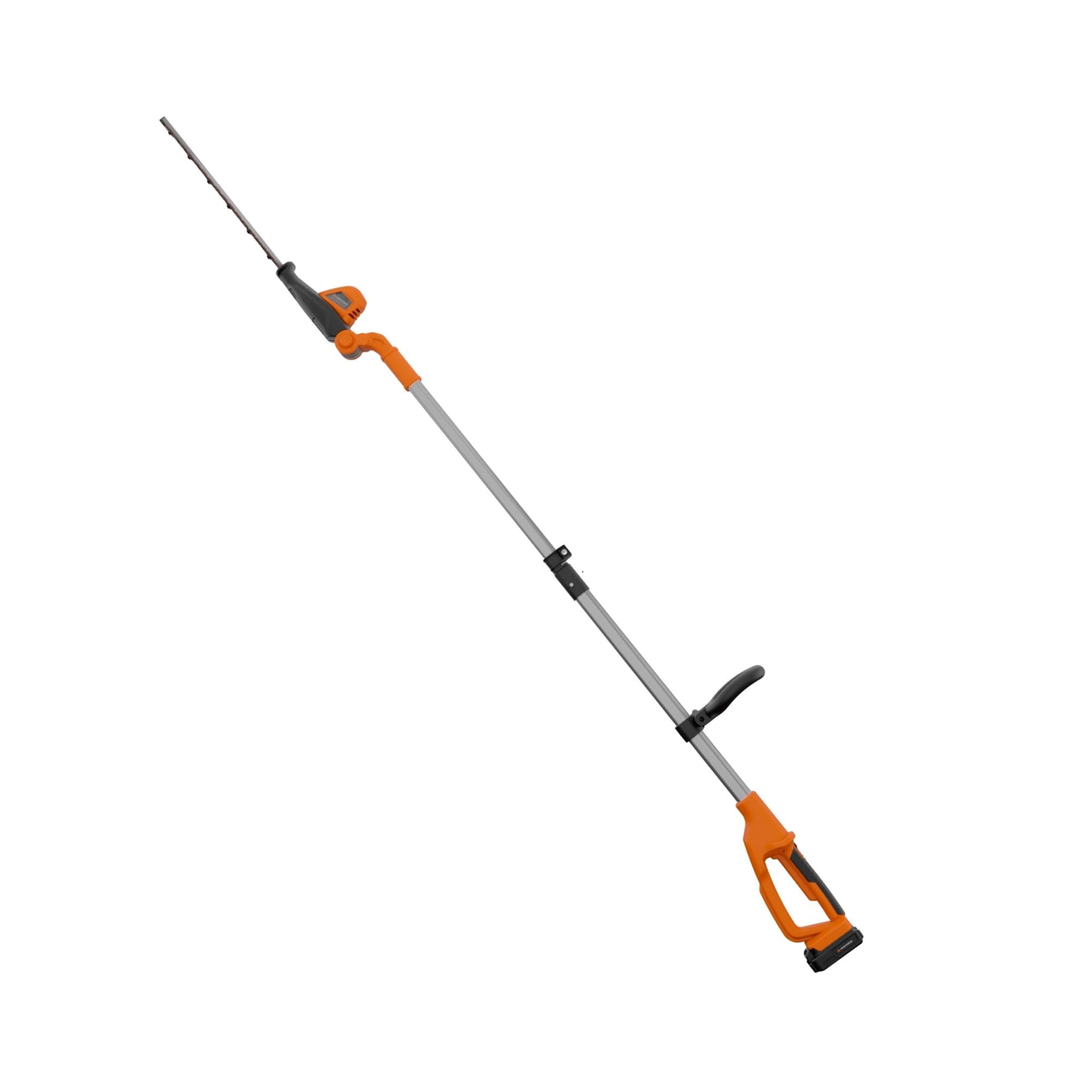 Yard Force Cortasetos de Poste inalámbrico, Extensible, Largo Alcance, Longitud de Corte de 41 cm, batería de Iones de Litio de 20 V y Cargador, Cabezal Ajustable de 135°, Cuchillas de Doble acción -
