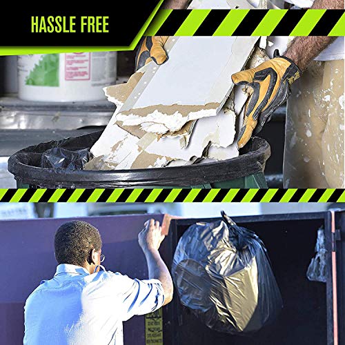 55 Gallon Trash Bags Heavy Duty - (Huge 50 Pack) - 2.0 Mil Thick (Equiv) - 38" X 58" - Garbage Bags For Toter, Contractors, Lawn, Leaf, Yard Waste, Commercial, Kitchen, Industrial, Construction #TOP5