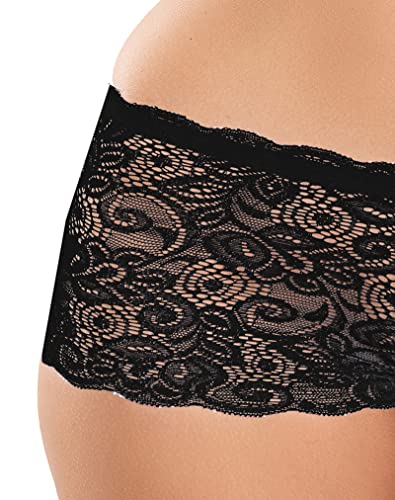 Image of FIMS - Fashion is my style Cotton Lycra Net Boy Short Panty for Womens, Mid Rise, Satin, Hipster Panties, Daily Use, Back and Front Coverage, Brief, See Main Image to Check How Many Panty You Will Get