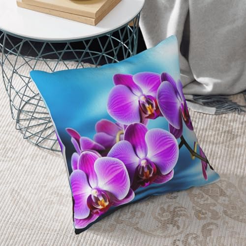 Housses de coussin motif orchidée 50x50 avec impression double face durable