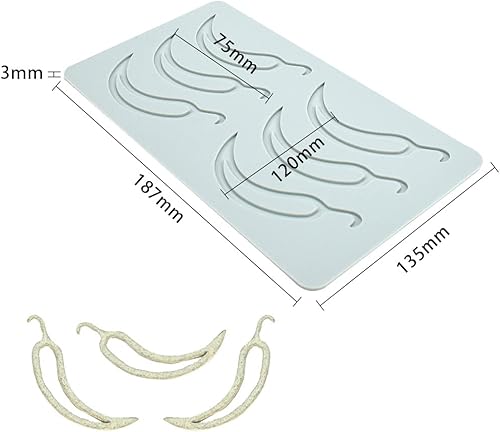 Miniatura 5 de Molde de fondant de encaje en relieve de hongos, tapete de encaje comestible de chile y verduras para boda, moldes de silicona para decoración de