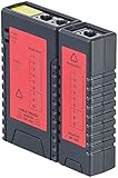 Kabeltester inklusive Tasche und deutscher Anleitung. Netzwerk-Kabeltester - Außerdem relevant oder passend zu: Netzwerkkabel, Patchkabel, Ethernet, Telefon, Router, Test, DSL, LAN, EDV