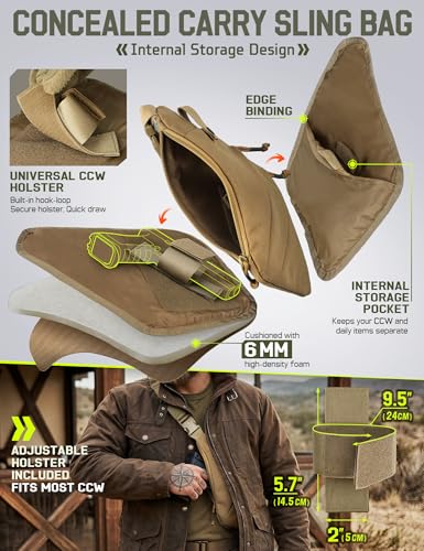 WYNEX Tactical Crossbody Sling Bag