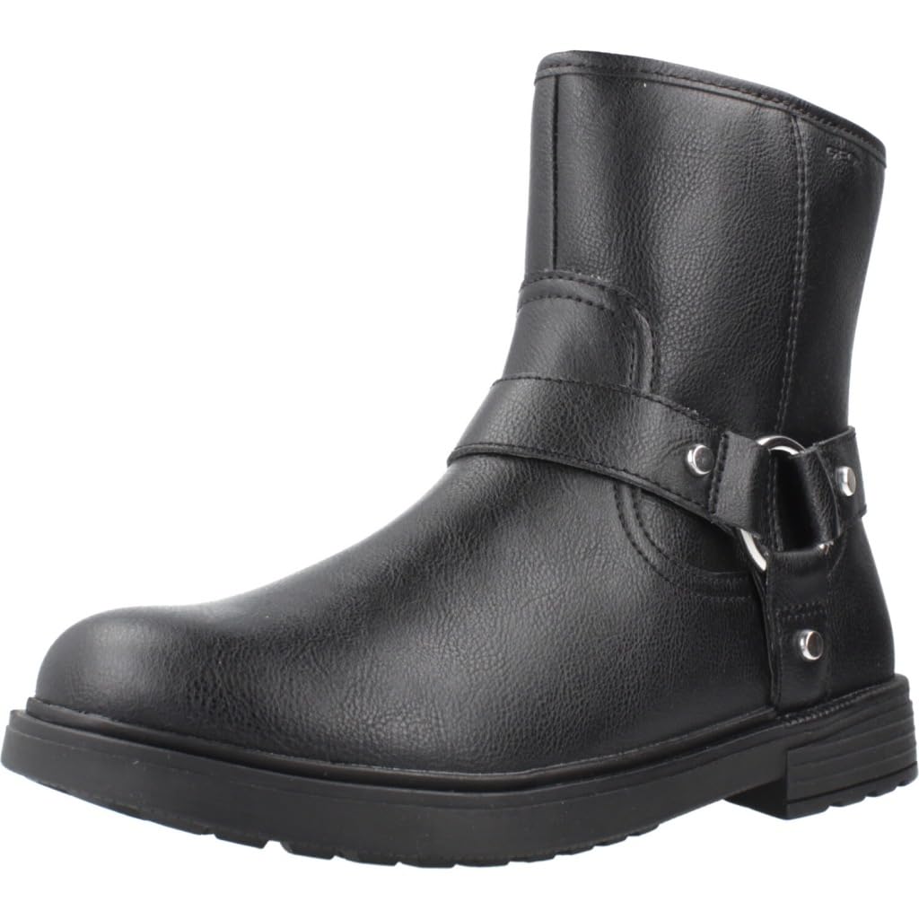 Geox Girls' J Eclair Girl Ankle Boot, black, 11.5 UK