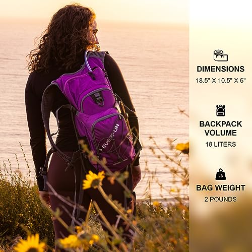 Everfun Hydration Backpack Water Backpack With Water Bladder 2-Liter Hiking Day Pack Women Men Lightweight Insulation Hydration Day Rucksack For Hiking, Cycling, Running, Climbing, Camping #TOP1