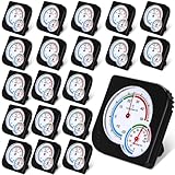 Tellegloww 20-Pack Mechanical Hygrometer & Classroom Thermometer - Battery-Free Indoor Humidity Gauge with Analog Display for Labs Rooms Use Classroom Teaching Tools School Supplies