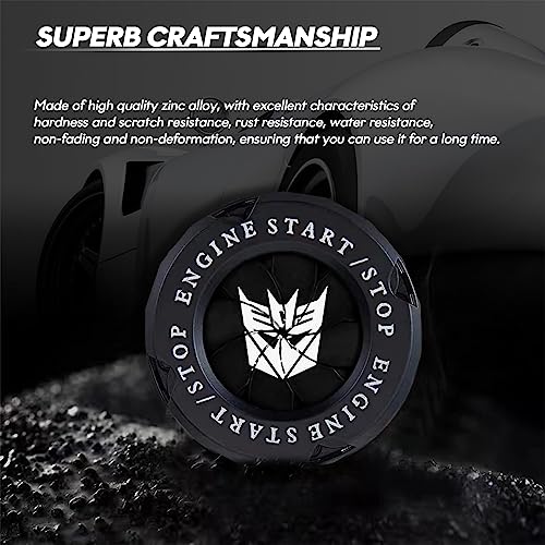Image of Rotary Push Start Button Cover, Universal Car Engine Start Button Cover, Car Stickers Interior Decor, Car Accessories Motorcycle Ignition Key Switch Cover