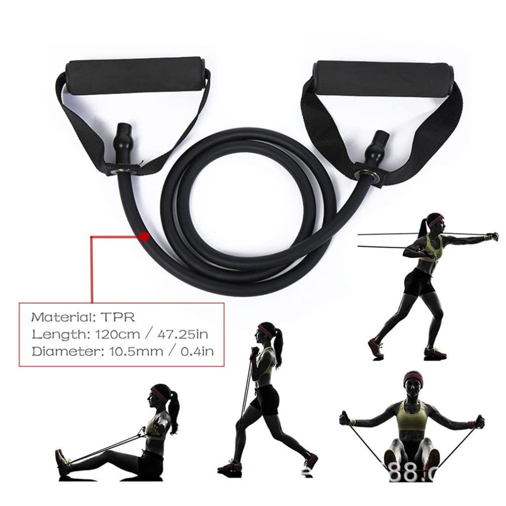 Bande con maniglie Yoga Pull Rope Elastic Fitness Fitness Tube Banda for allenamenti a casa Allenamento for la forza(3-Pack)
