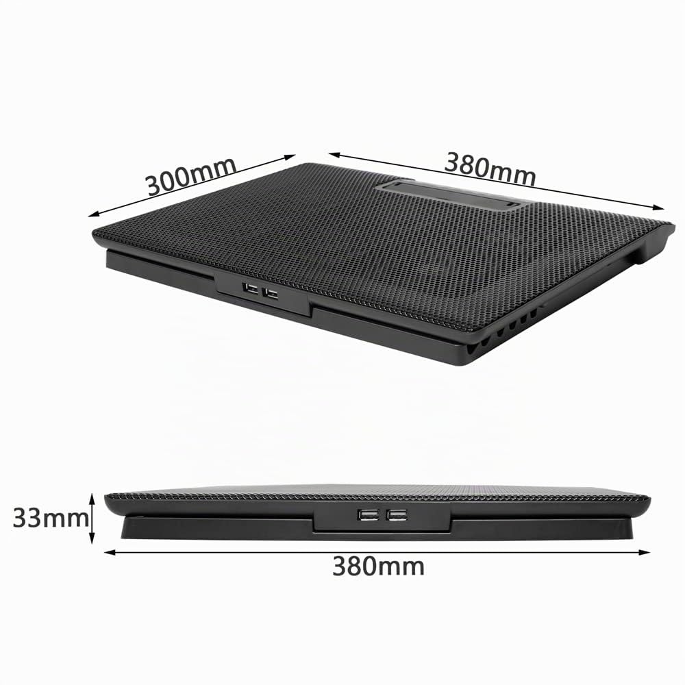 Coussin de Refroidissement pour Ordinateur Portable 12-17 Pouces, Uten Refroidisseur pour Ordinateur Portable avec 5 Réglables en Hauteur, 2 Ports USB